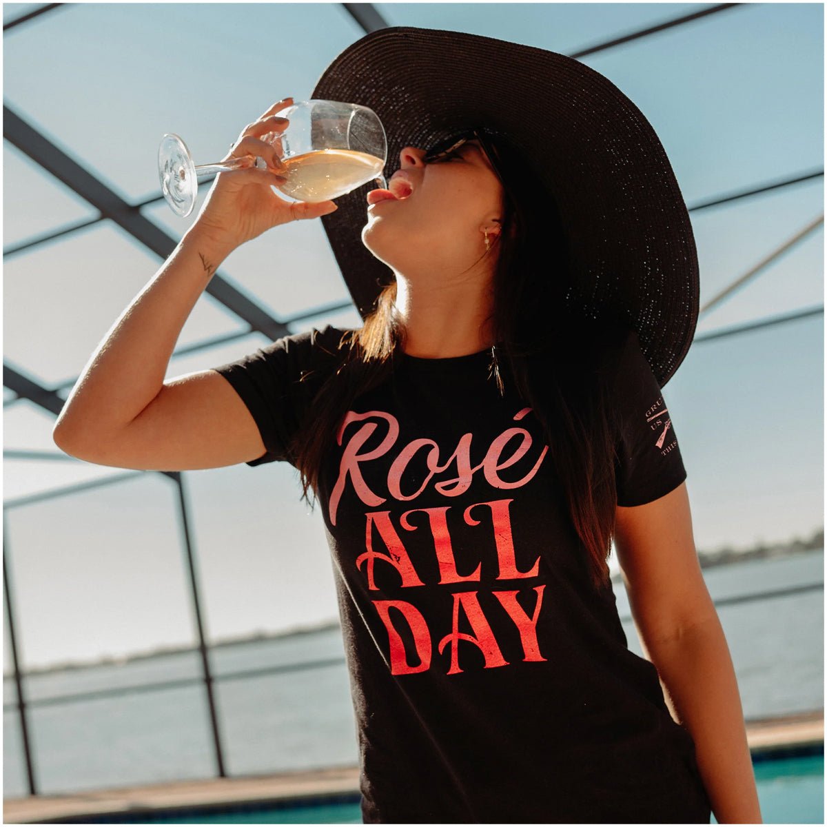 Grunt Style Women's Rosé All Day T-Shirt - Black - Forza Sports