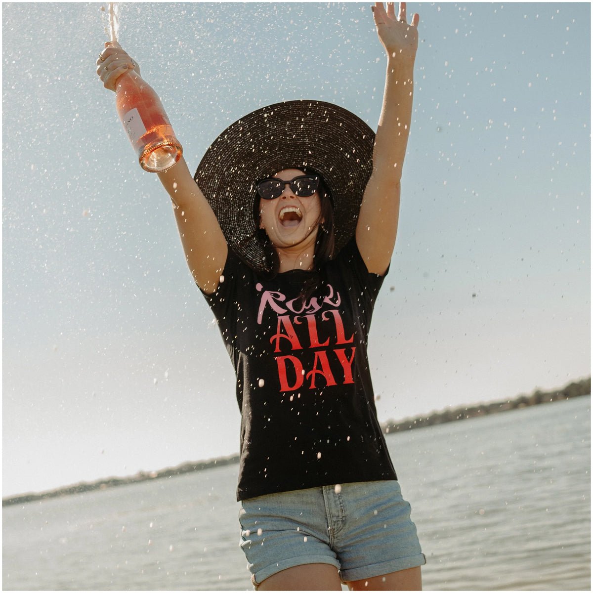 Grunt Style Women's Rosé All Day T-Shirt - Black - Forza Sports