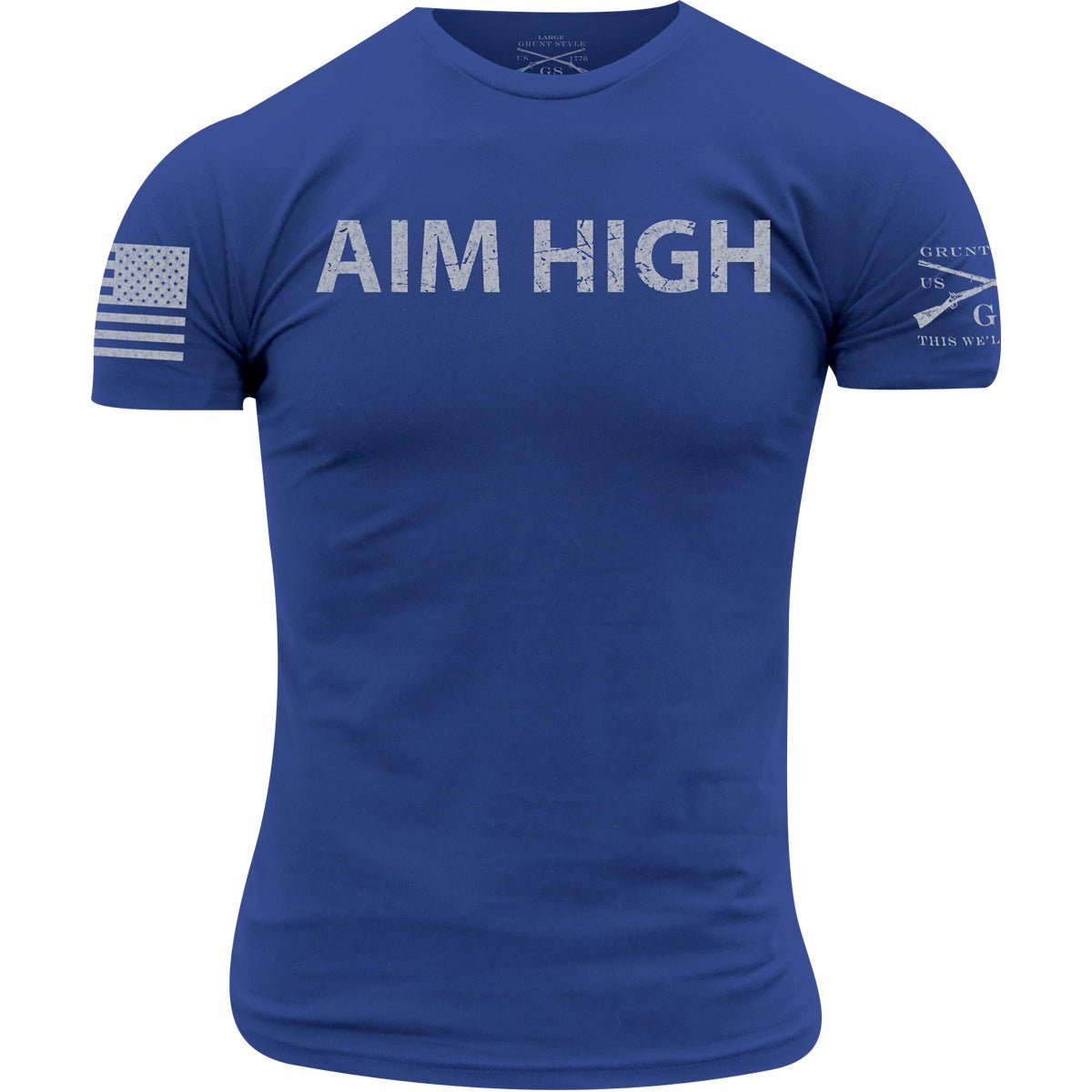 Grunt Style USAF - Aim High T-Shirt - Royal Blue - Forza Sports