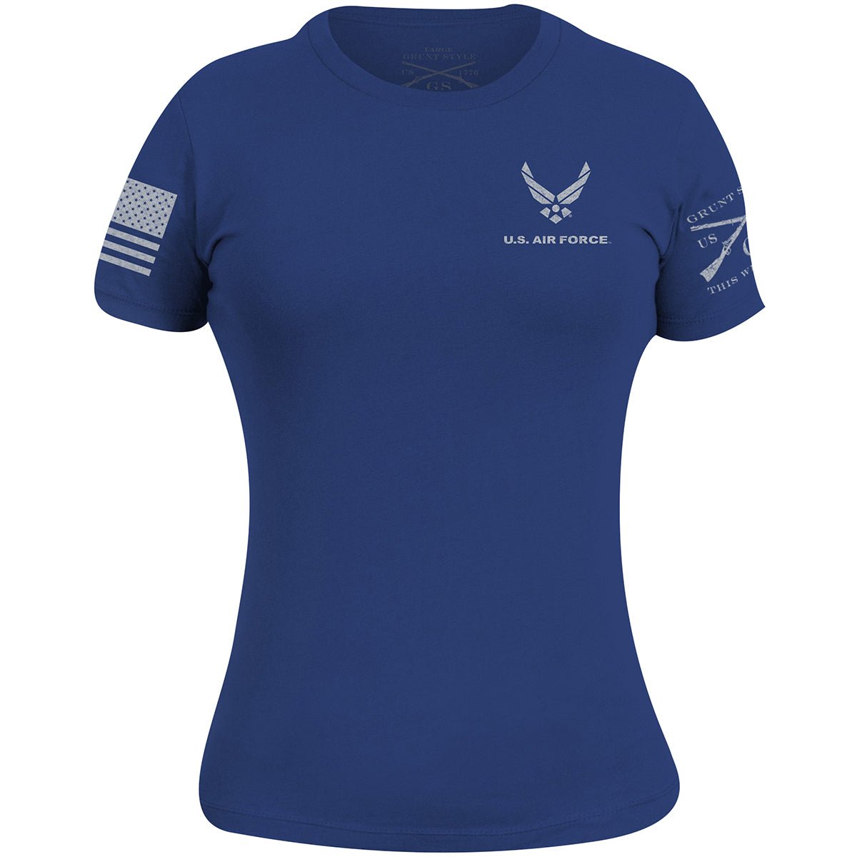 Grunt Style Women's USAF - Basic Logo T-Shirt - Royal Blue - Forza Sports