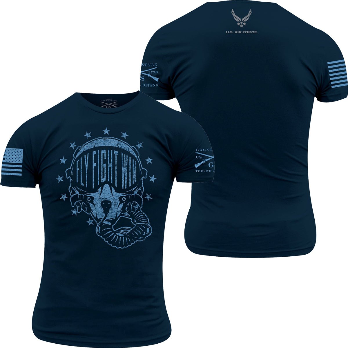 Grunt Style USAF - Fly, Fight, Win T-Shirt - Midnight Navy - Forza Sports