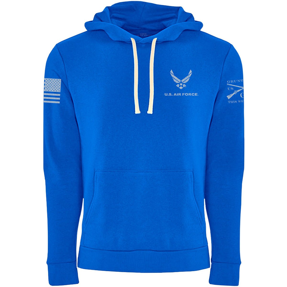 Grunt Style USAF - Basic Logo Pullover Hoodie - Royal - Forza Sports