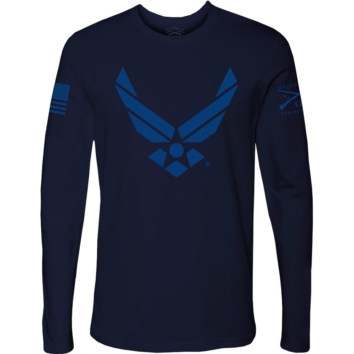 Grunt Style USAF - Stealth Long Sleeve T-Shirt - Midnight Navy - Forza Sports