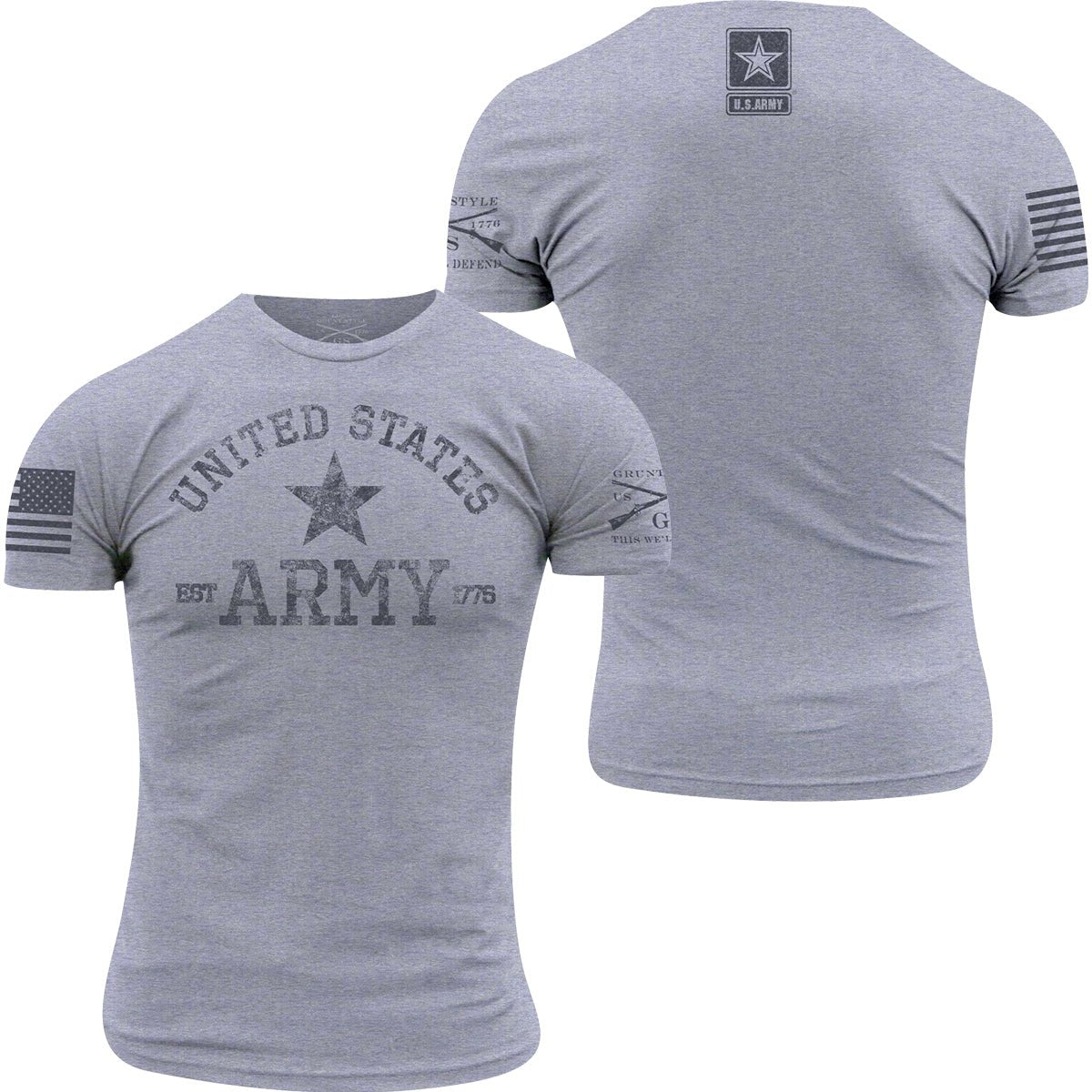 Grunt Style Army - Est. 1775 T-Shirt - Heather Gray - Forza Sports