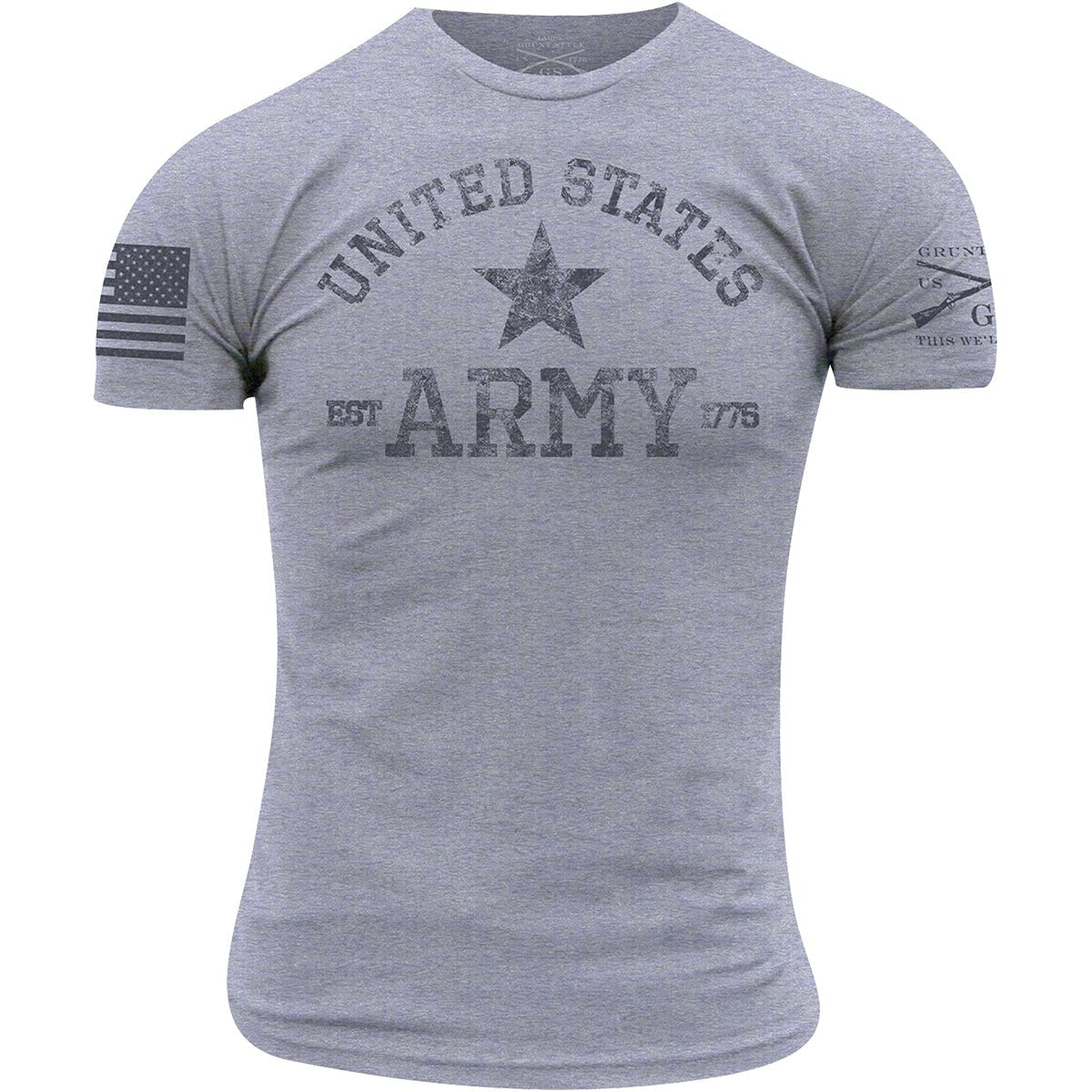 Grunt Style Army - Est. 1775 T-Shirt - Heather Gray - Forza Sports