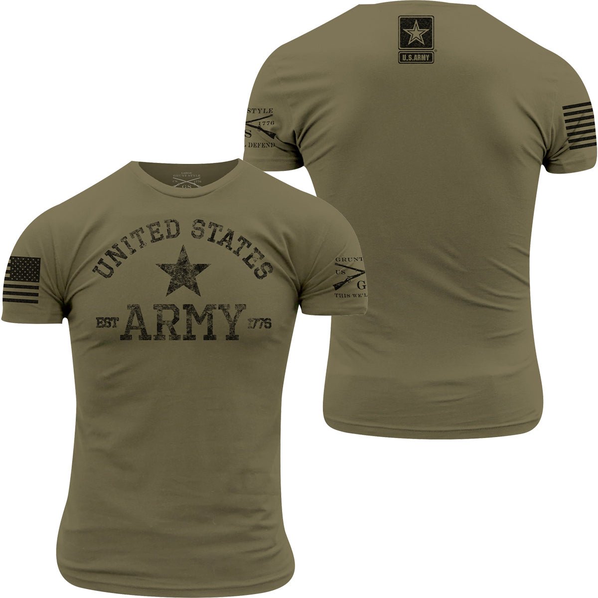 Grunt Style Army - Est. 1775 T-Shirt - Military Green - Forza Sports