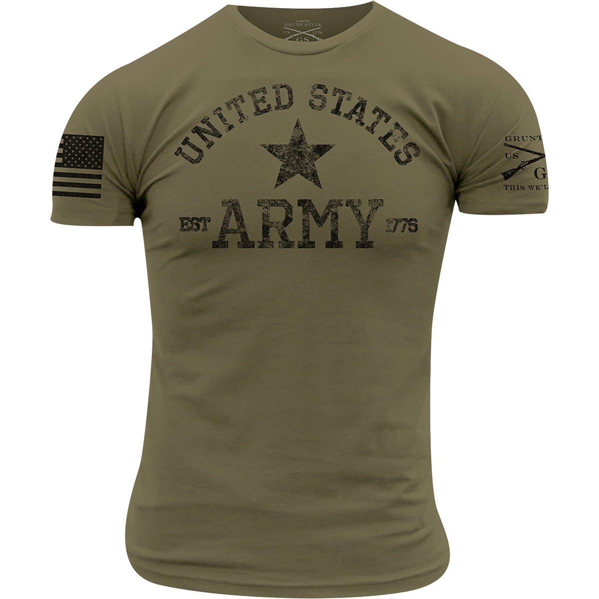 Grunt Style Army - Est. 1775 T-Shirt - Military Green - Forza Sports