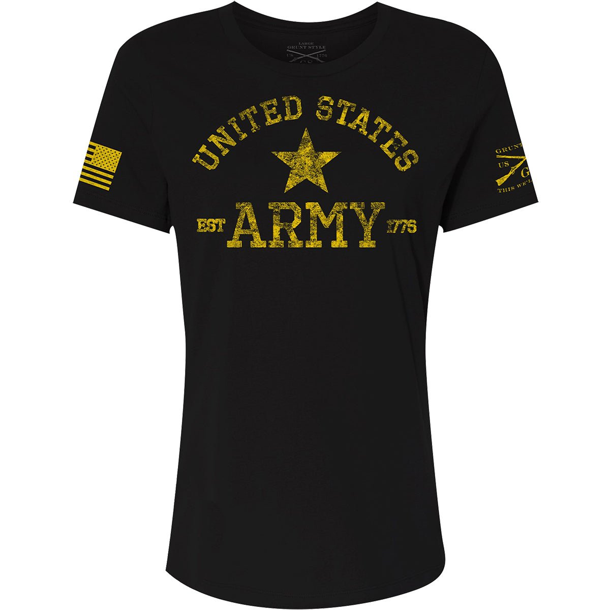 Grunt Style Women's Army - Est. 1775 Relaxed Fit T-Shirt - Black - Forza Sports