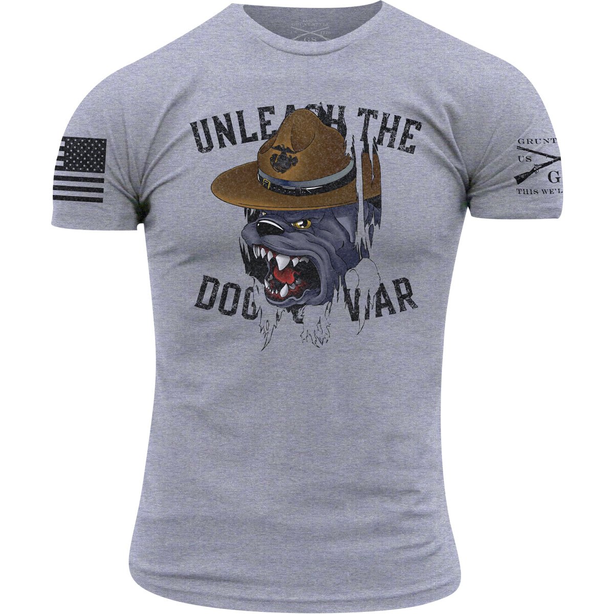 Grunt Style USMC - Dogs Of War T-Shirt - Gray - Forza Sports