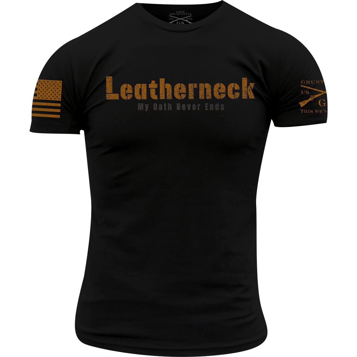 Grunt Style USMC - My Oath Never Ends T-Shirt - Black - Forza Sports