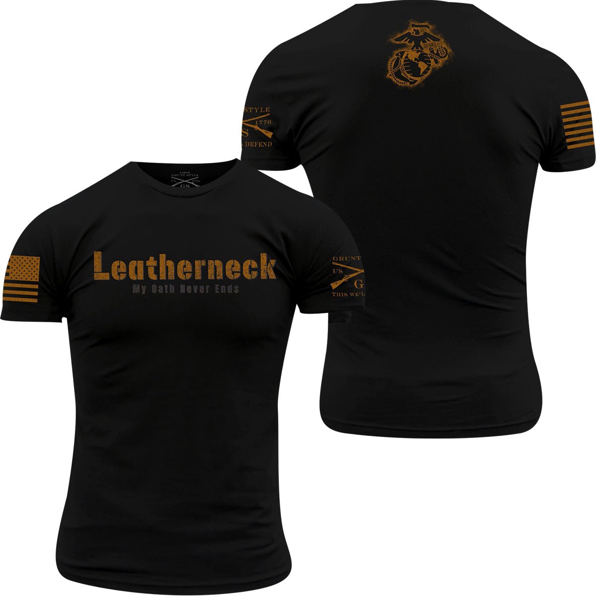 Grunt Style USMC - My Oath Never Ends T-Shirt - Black - Forza Sports