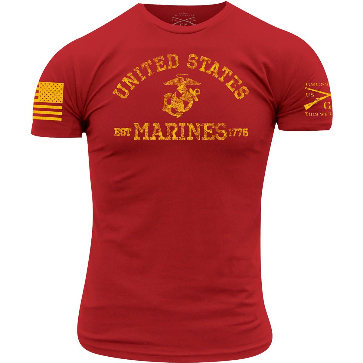 Grunt Style USMC - Est. 1775 T-Shirt - Red - Forza Sports