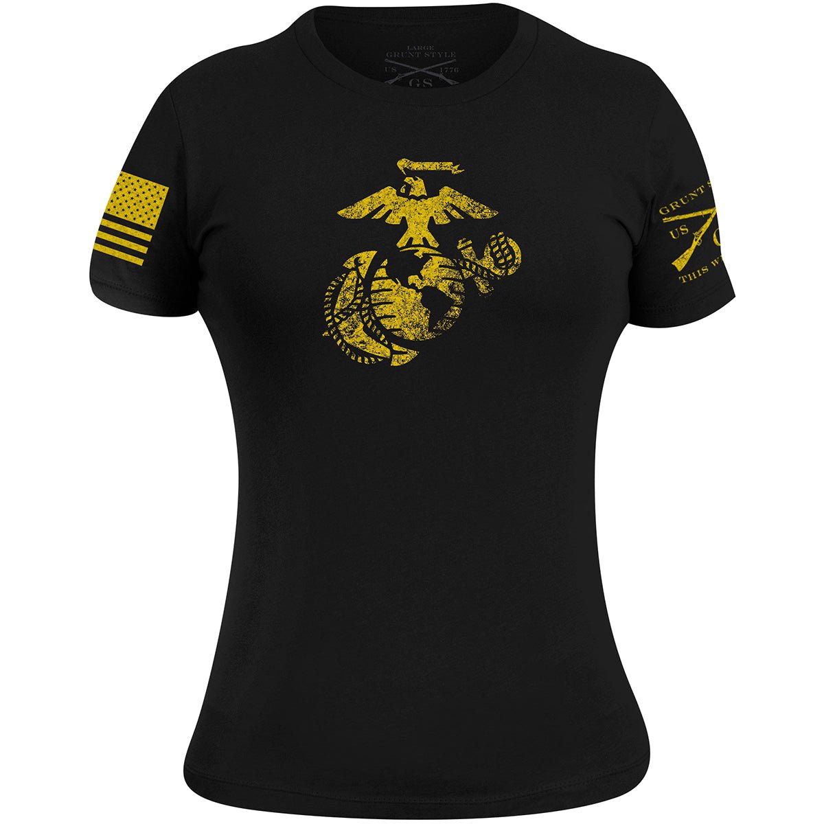 Grunt Style Women's USMC - EGA T-Shirt - Black - Forza Sports