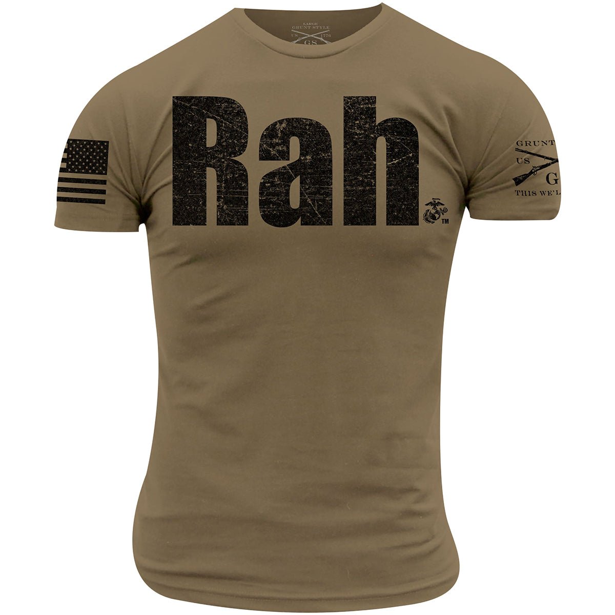 Grunt Style USMC - Rah T-Shirt - Tan - Forza Sports