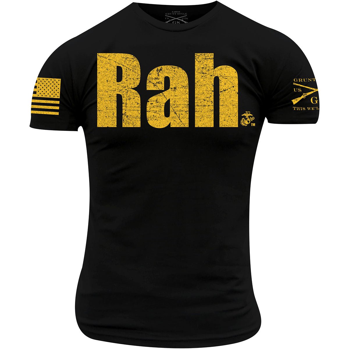 Grunt Style USMC - Rah T-Shirt - Black - Forza Sports