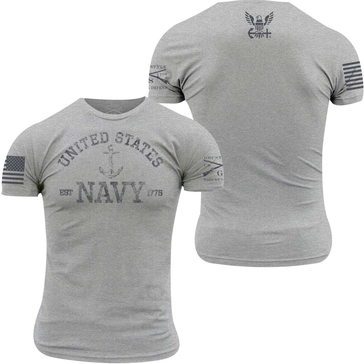 Grunt Style USN - Est. 1775 T-Shirt - Athletic Heather - Forza Sports