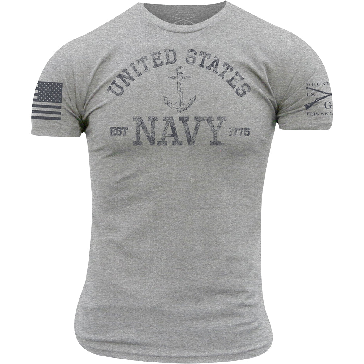 Grunt Style USN - Est. 1775 T-Shirt - Athletic Heather - Forza Sports
