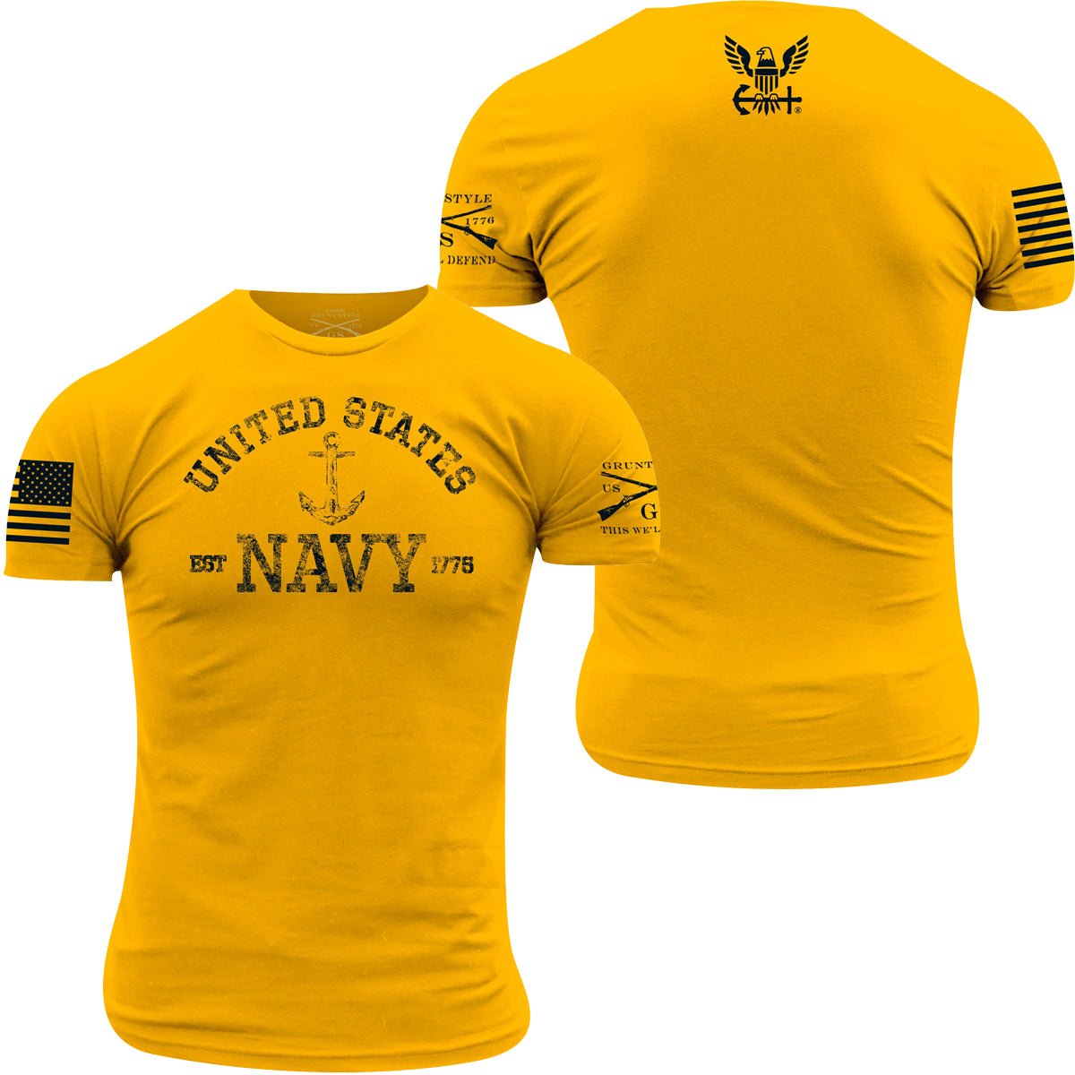 Grunt Style USN - Est. 1775 T-Shirt - Gold - Forza Sports