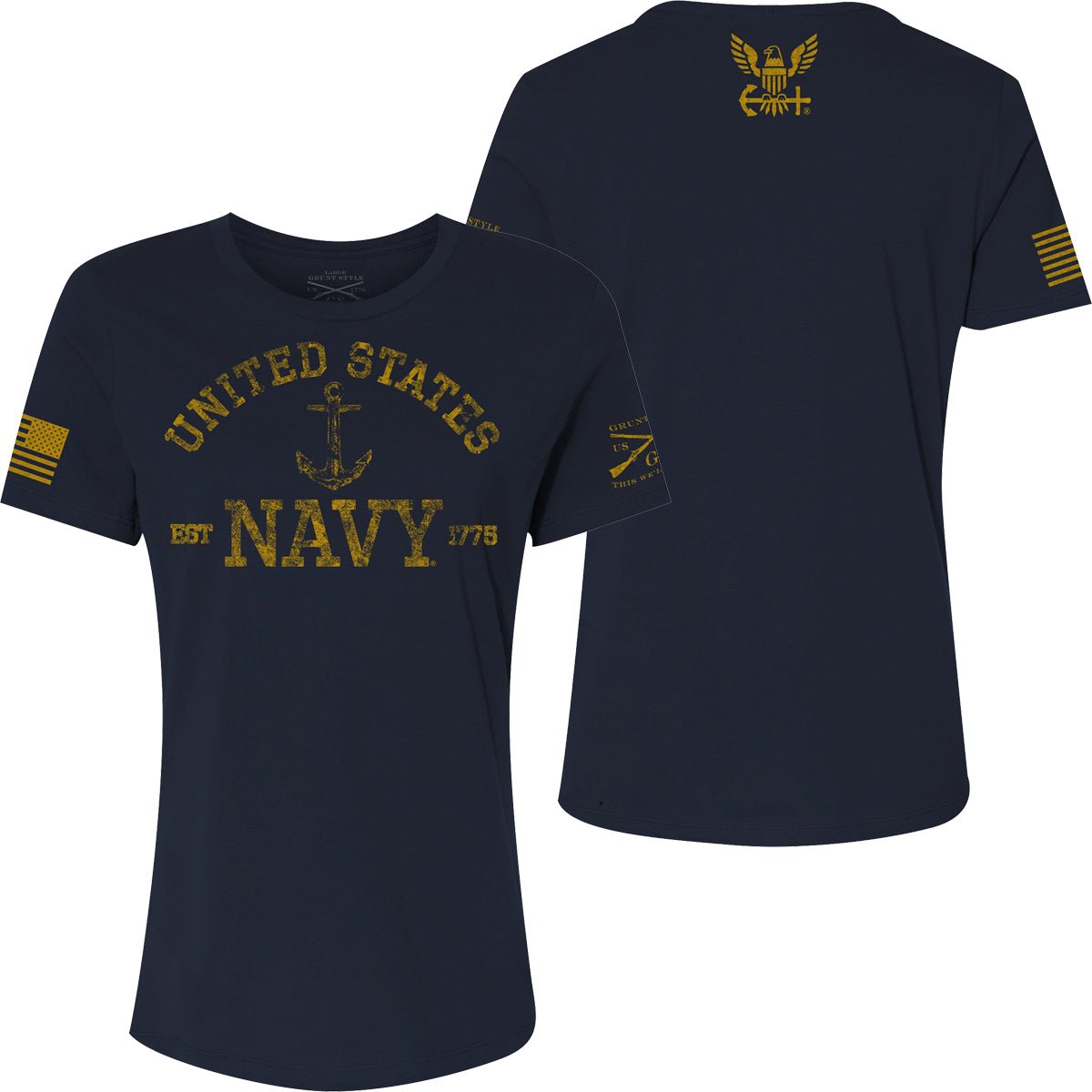 Grunt Style Women's USN - Est. 1775 Relaxed Fit T-Shirt - Navy - Forza Sports