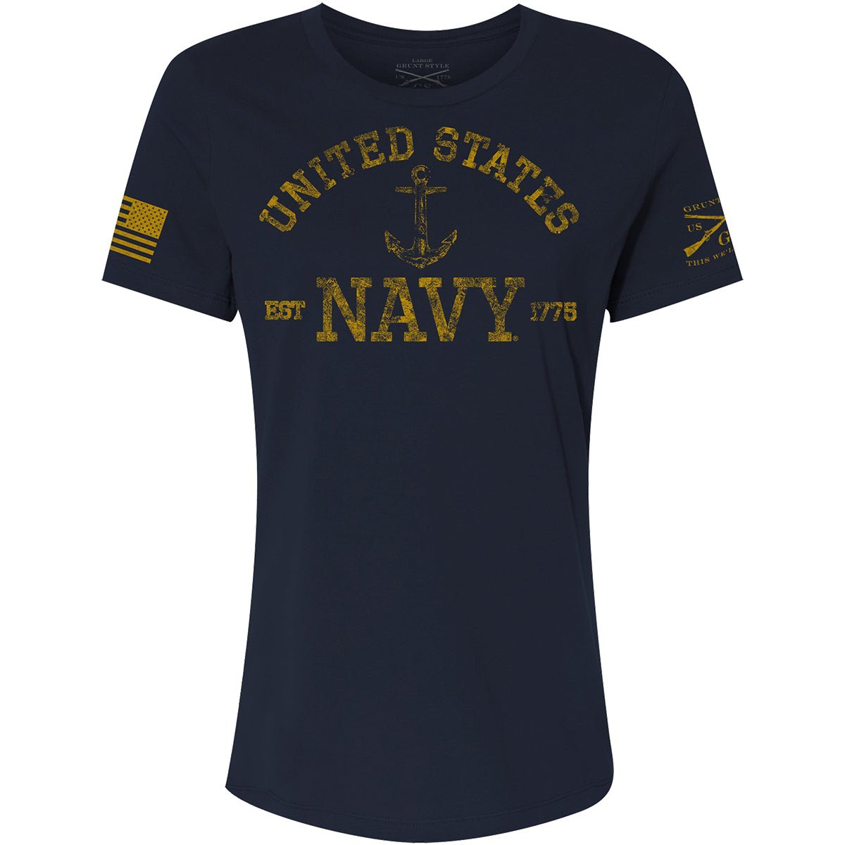 Grunt Style Women's USN - Est. 1775 Relaxed Fit T-Shirt - Navy - Forza Sports