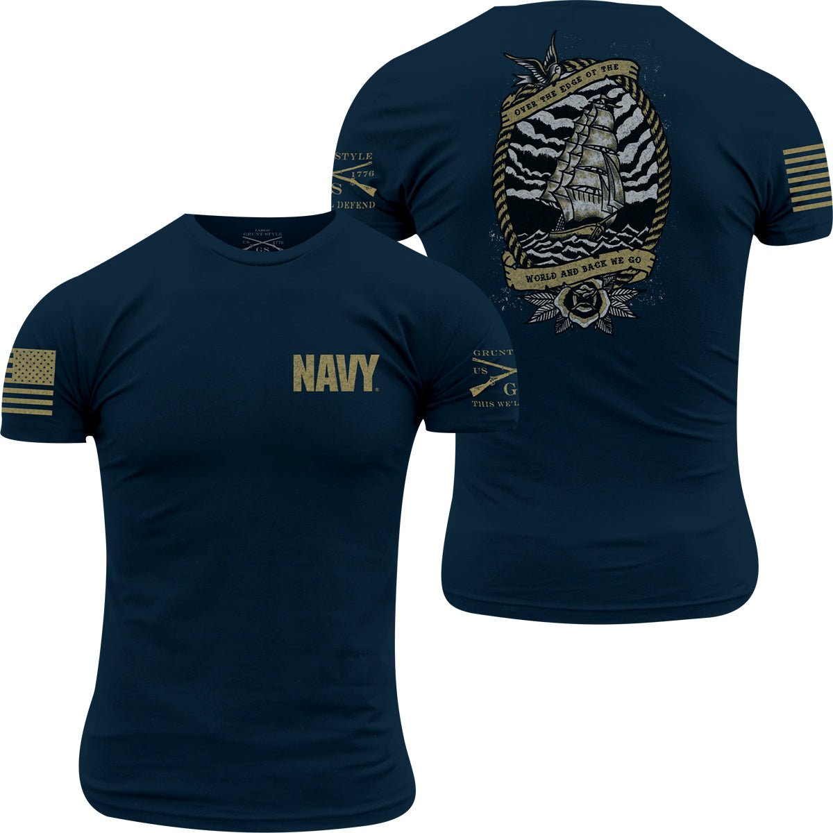 Grunt Style USN - Edge of the World T-Shirt - Navy - Forza Sports