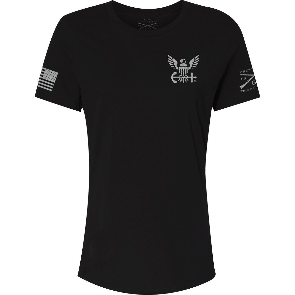 Grunt Style Women's Relaxed Fit USN - Homeward Bound T-Shirt - Black - Forza Sports