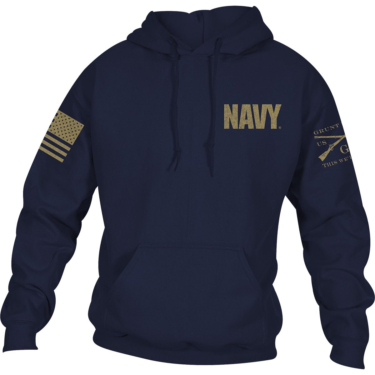 Grunt Style USN - Edge of the World Hoodie Pullover Hoodie - Navy - Forza Sports