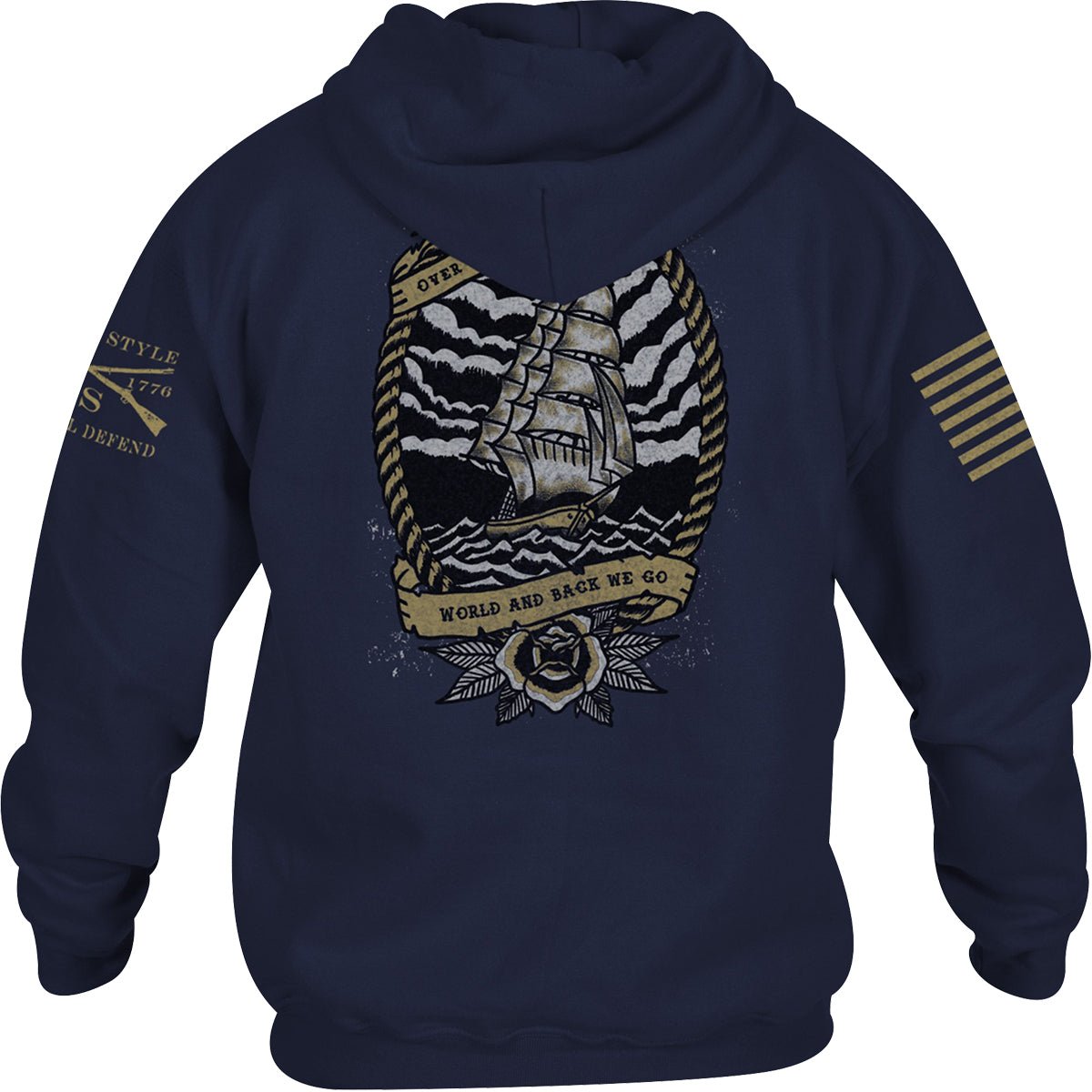 Grunt Style USN - Edge of the World Hoodie Pullover Hoodie - Navy - Forza Sports