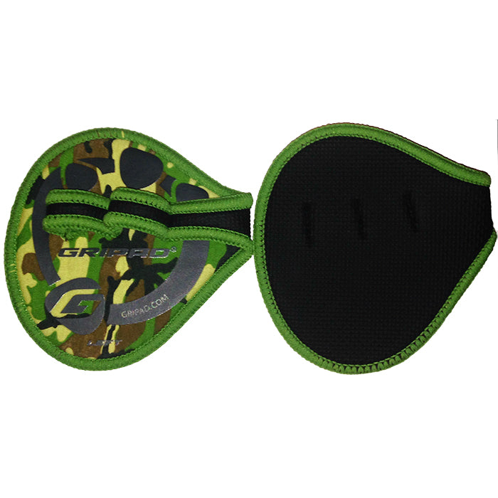 Two green and black protective pads with a brand logo on a white background