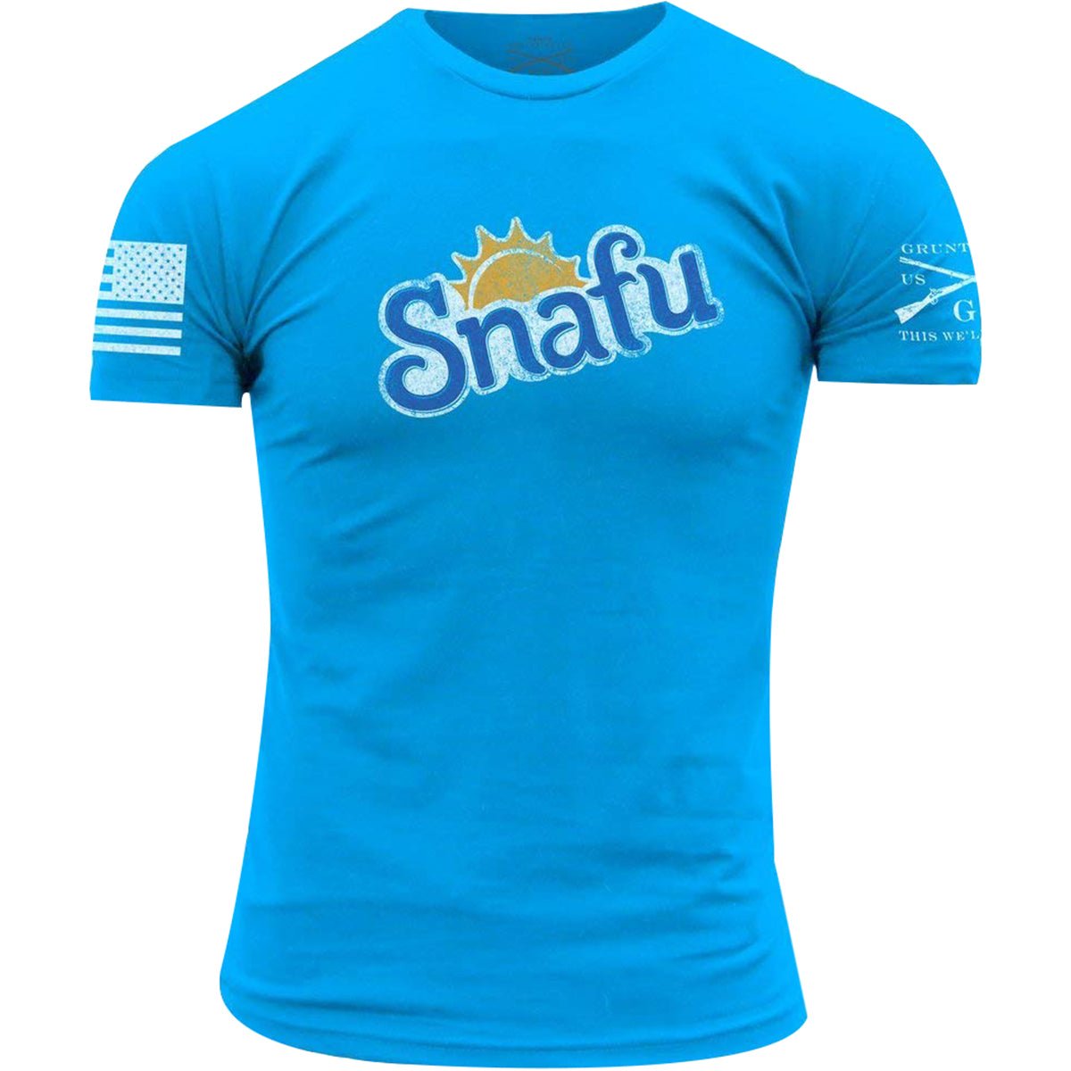 Grunt Style Snafu Crewneck T-Shirt - Electric Blue - Forza Sports