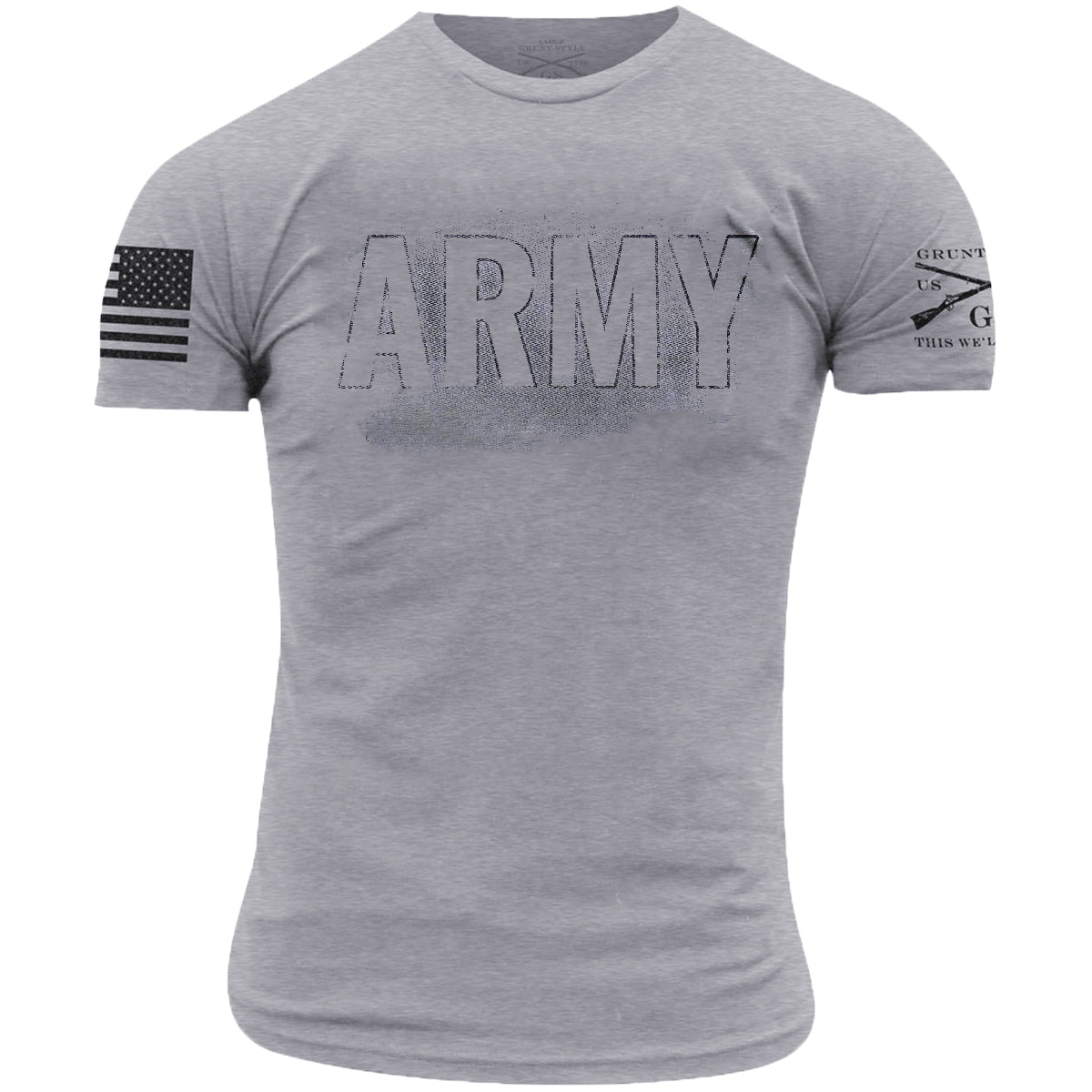 Grunt Style Army - Blackout T-Shirt - Heather Gray - Forza Sports
