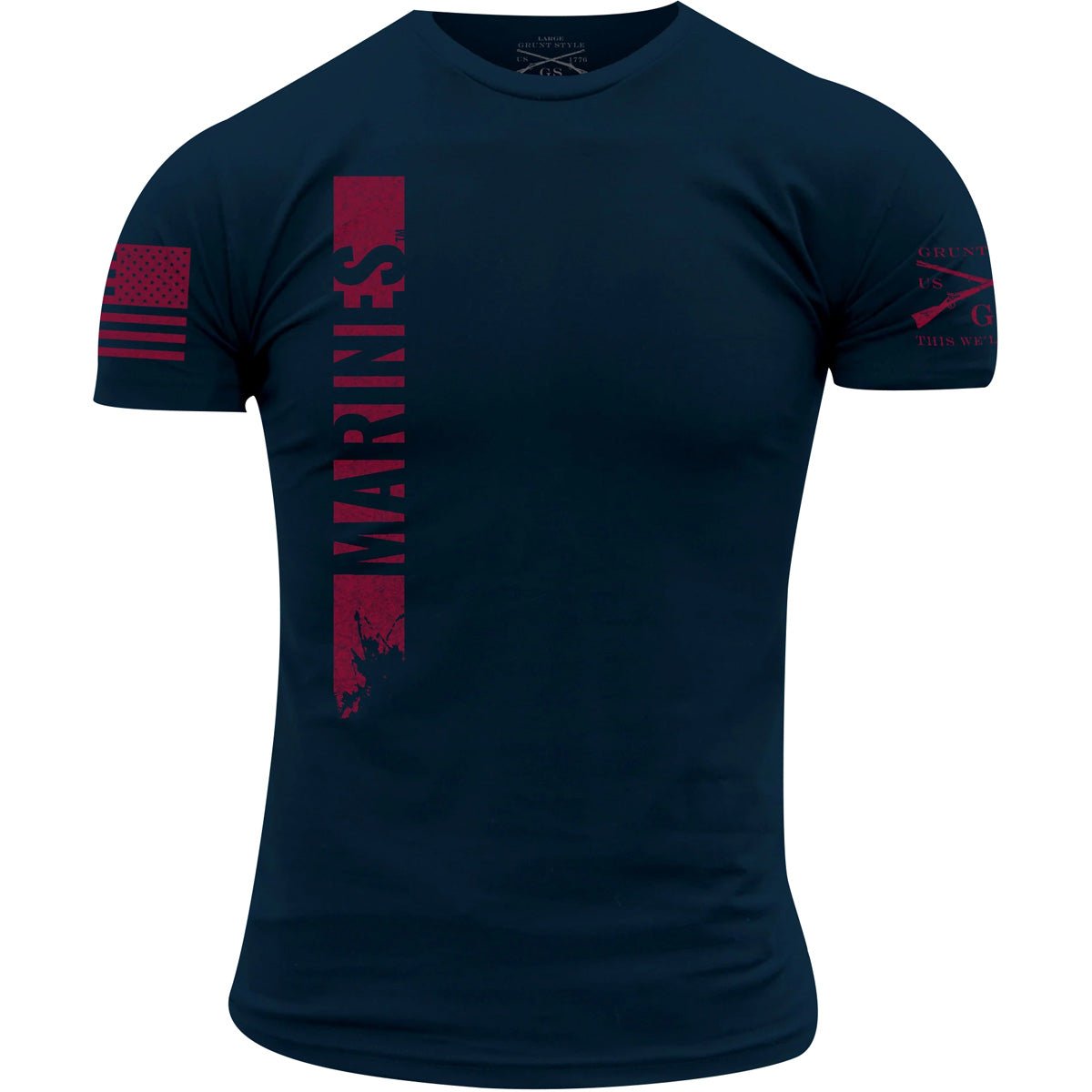 Grunt Style USMC - Blood Stripe T-Shirt - Navy - Forza Sports