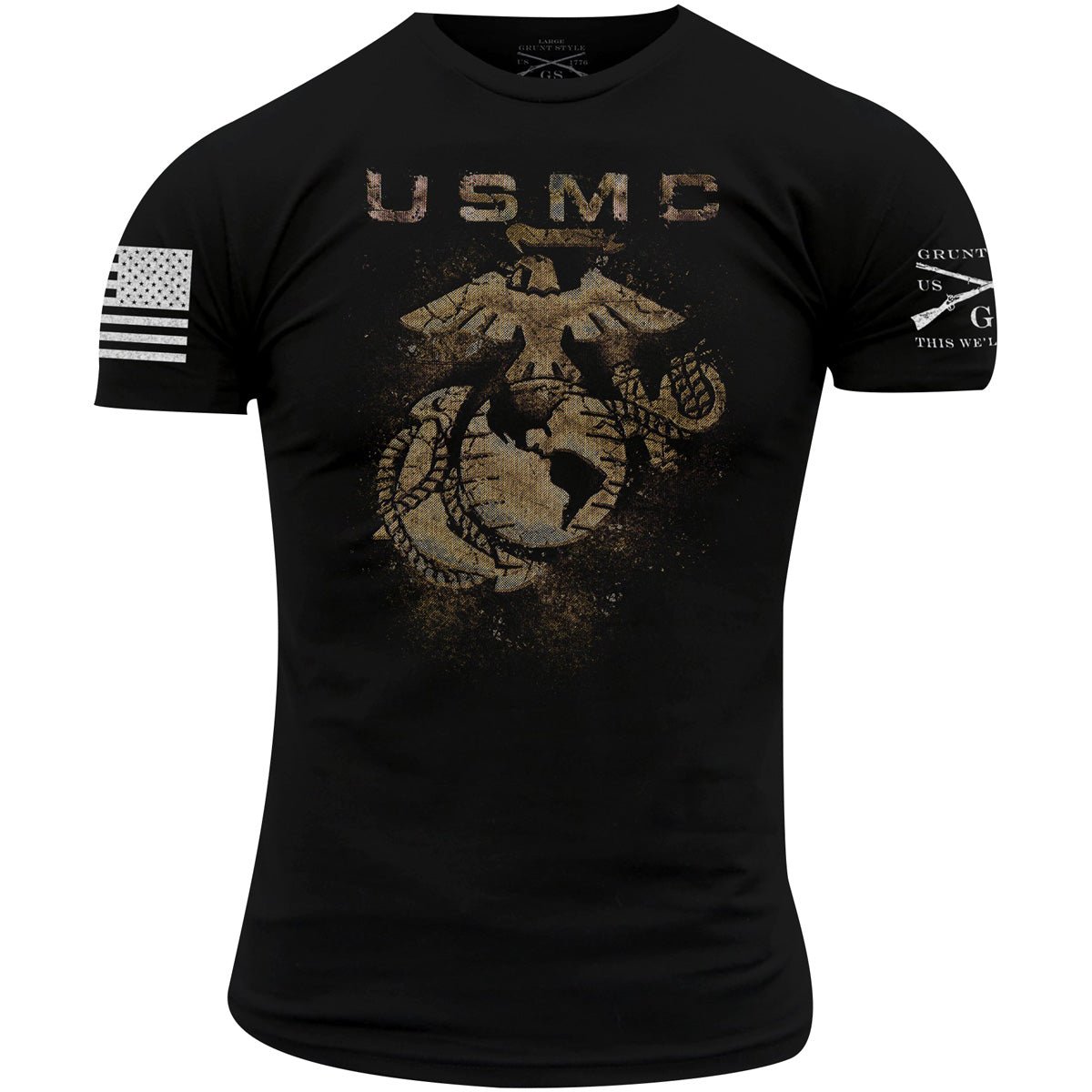 Grunt Style USMC - Sandbox T-Shirt - Black - Forza Sports