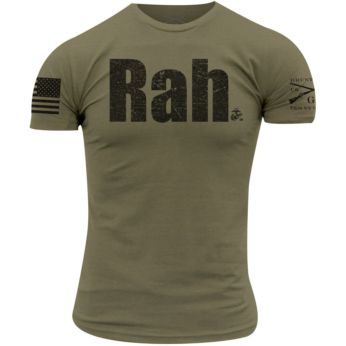 Grunt Style USMC - RAH T-Shirt - Military Green - Forza Sports