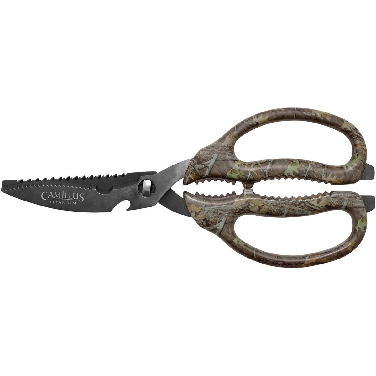 Camillus Multifunction Game Shear - 9" Overall - 440 Stainless Steel Blade - Camo Handle - Forza Sports