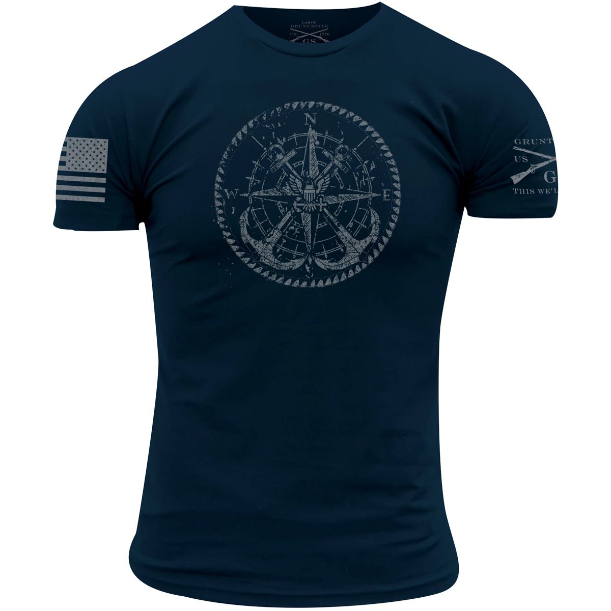 Grunt Style USN - Vintage Compass T-Shirt - Navy - Forza Sports