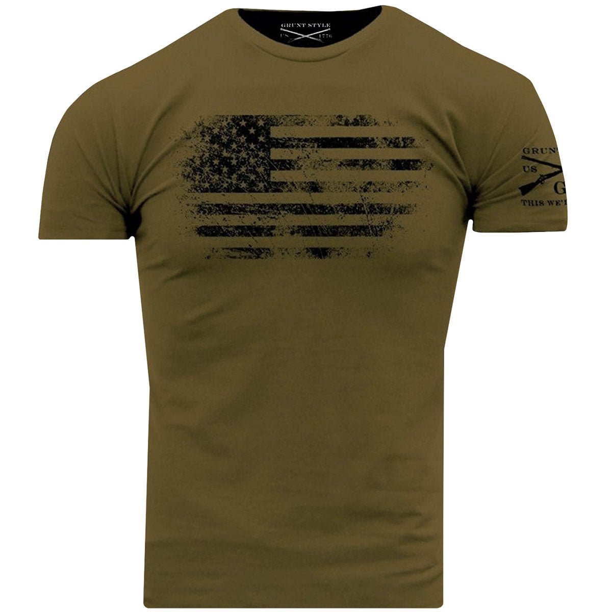 Grunt Style Vintage American T-Shirt - Military Green - Forza Sports