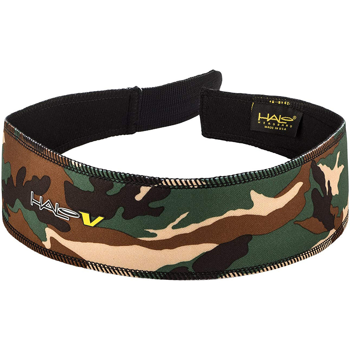Halo Headband V Hook and Loop Sweatband - Camo Green Halo