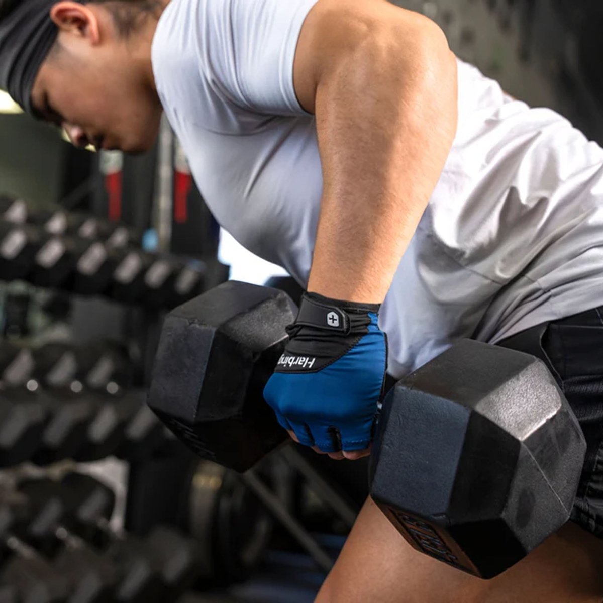 Harbinger Men's Training Grip Gloves 3.0 - Blue - Forza Sports