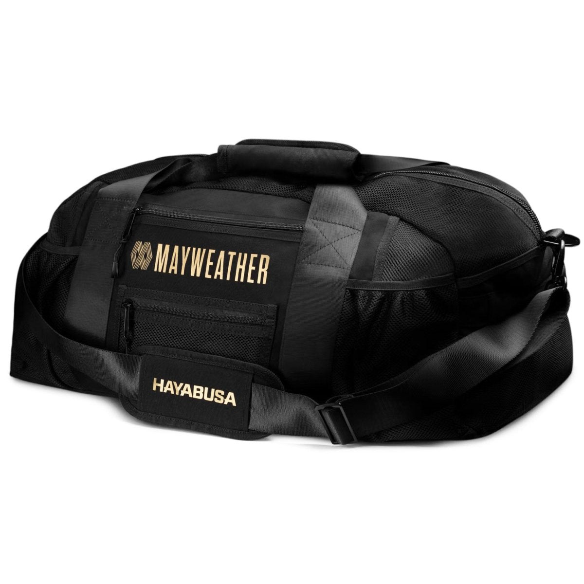 Hayabusa Mayweather Mesh Gym Bag, Black/Gold, One Size - Forza Sports