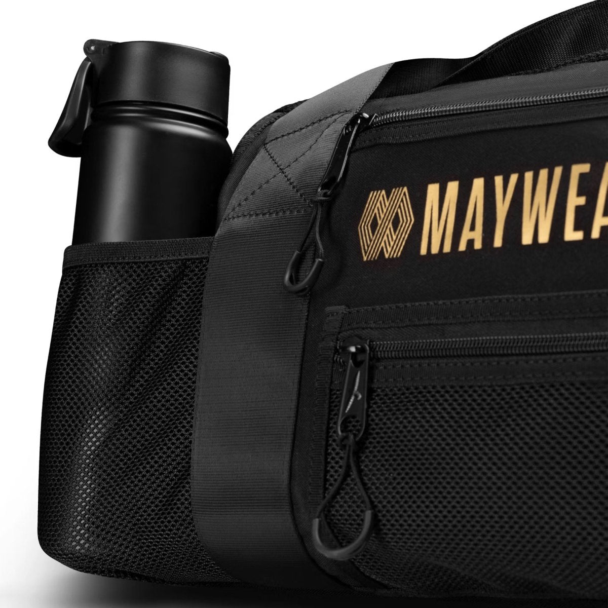 Hayabusa Mayweather Mesh Gym Bag, Black/Gold, One Size - Forza Sports