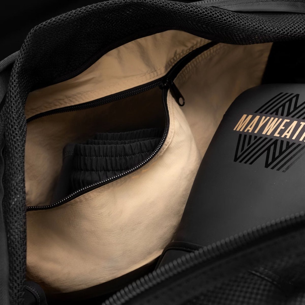 Hayabusa Mayweather Mesh Gym Bag, Black/Gold, One Size - Forza Sports
