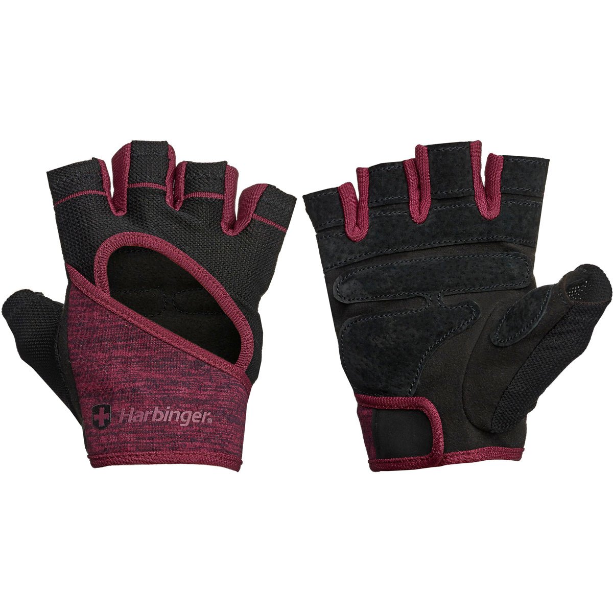 Harbinger Women's FlexFit Weight Lifting Gloves - Black/Merlot - Forza Sports