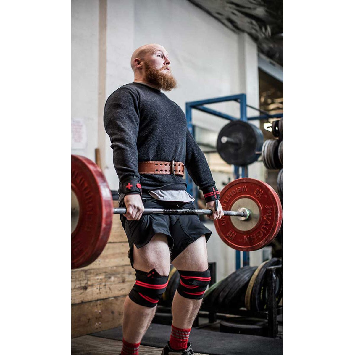 Harbinger 78" Red Line Weight Lifting Knee Wraps - Forza Sports