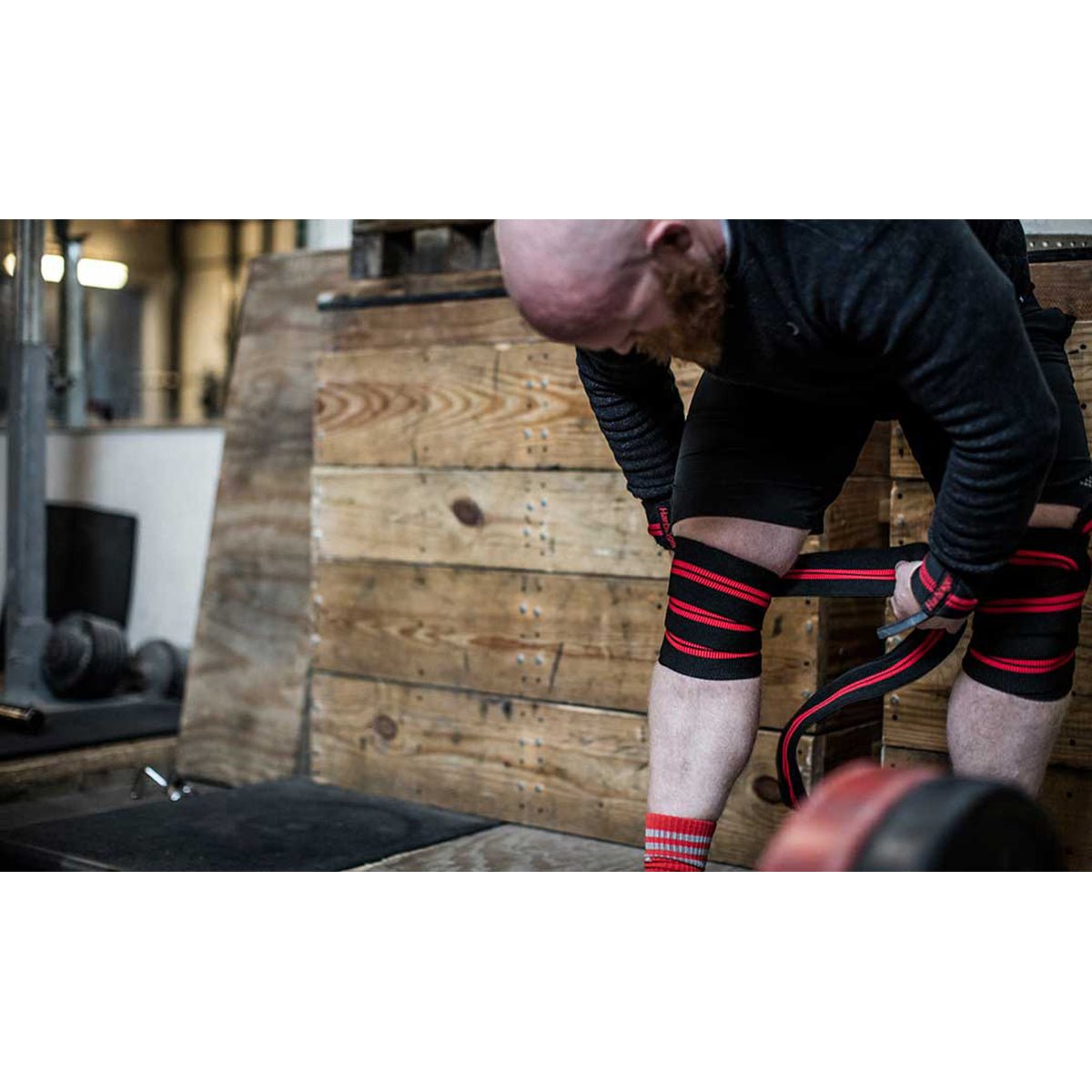 Harbinger 78" Red Line Weight Lifting Knee Wraps - Forza Sports