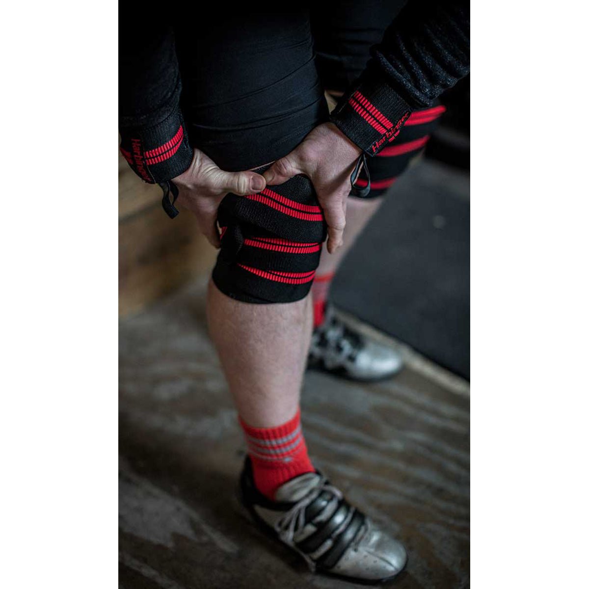Harbinger 78" Red Line Weight Lifting Knee Wraps - Forza Sports