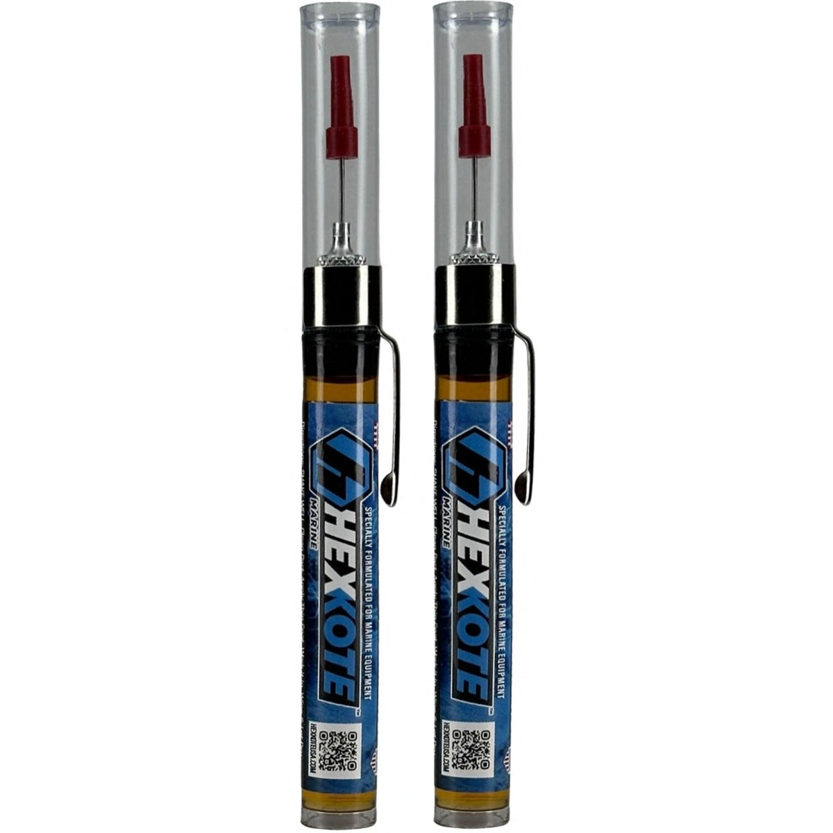 HEXKOTE (2 Pack) Marine Boat Fishing Dry Lubricant Needle Pen Applicator 0.25 oz - Forza Sports