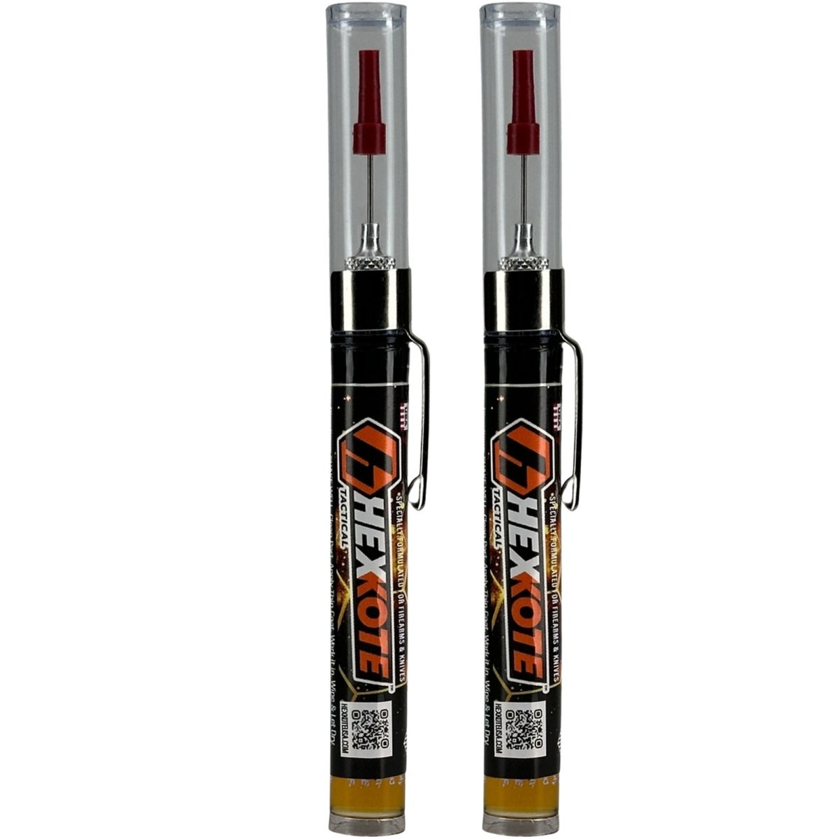 HEXKOTE (2 Pack) Tactical Dry Lube Gun Knife CLP Needle Pen Applicator 0.25 oz - Forza Sports