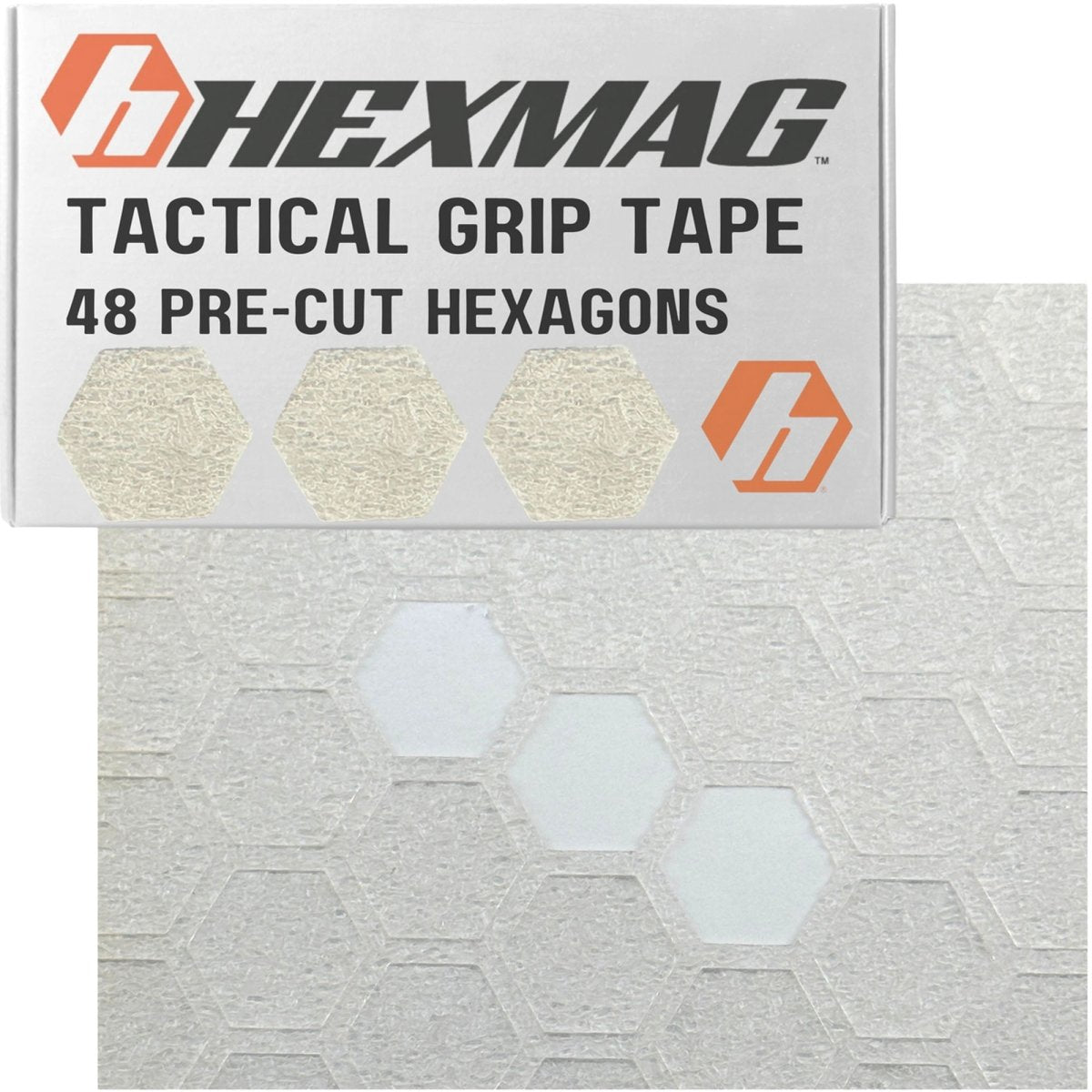 HEXMAG Tactical Grip Tape 46 Pre-Cut Hexagons Textured Stickers, Peel and Stick - Forza Sports