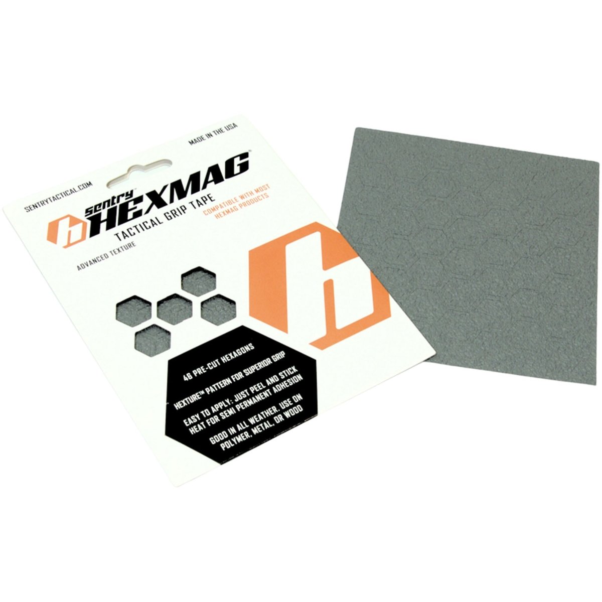 HEXMAG Tactical Grip Tape 46 Pre-Cut Hexagons Textured Stickers, Peel and Stick - Forza Sports